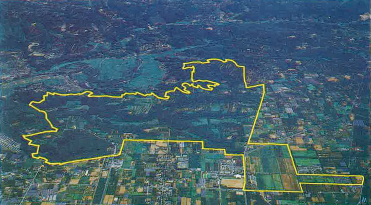 都田テクノポリスの開発前予定地全景